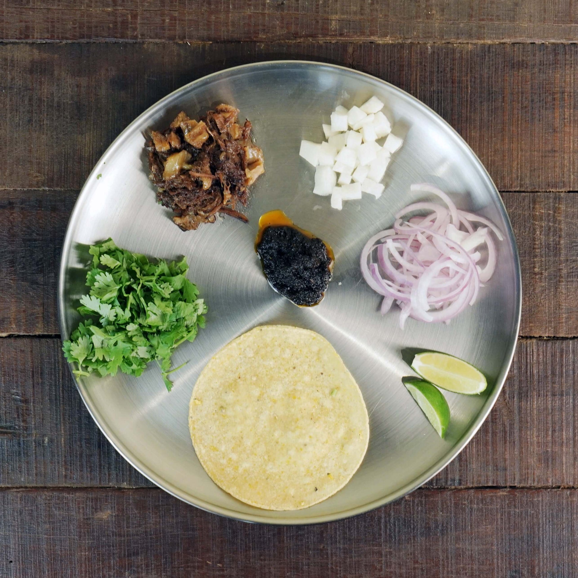 Beef Carnitas with Salsa Negra Taco