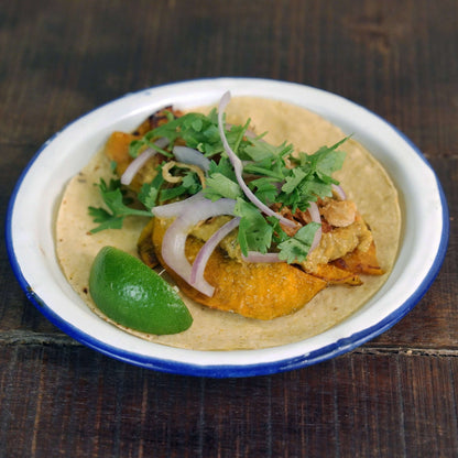 Roasted Pumpkin Taco with Corn Masak Lemak (Vegan)